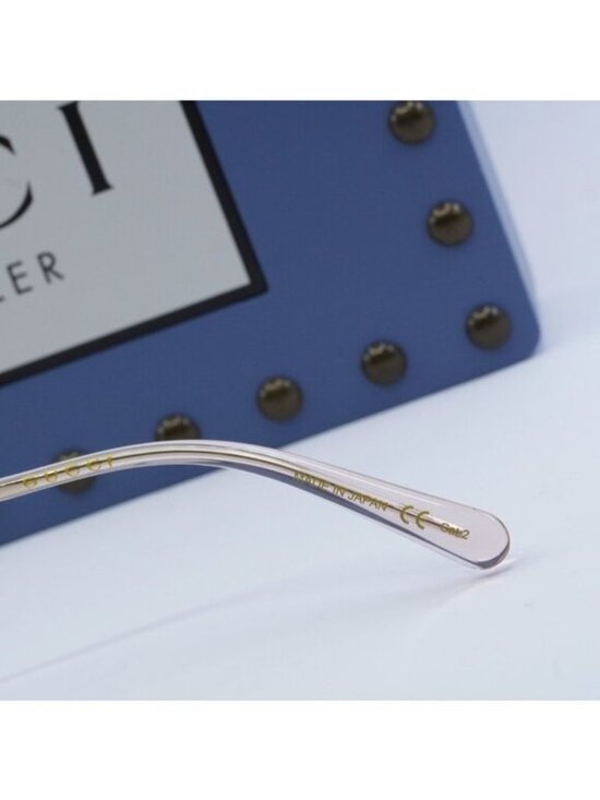 Gucci GG1283S 002 Geometric Sunglasses - Gold\\Cyclamen main image 11